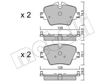 METELLI 2210370 -  Комплект тормозных колодок, дисковый тормоз