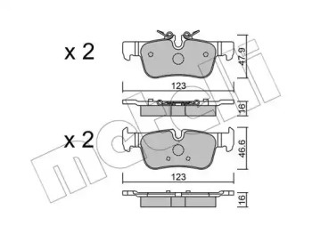METELLI 2210380 -  Комплект тормозных колодок, дисковый тормоз