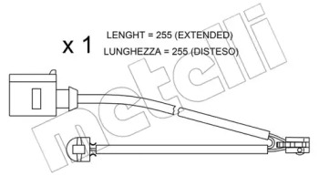 METELLI su218 -  Сигнализатор, износ тормозных колодок