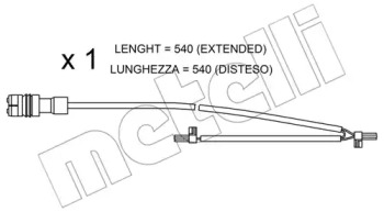 METELLI su262 -  Сигнализатор, износ тормозных колодок
