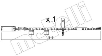 METELLI su324 -  Сигнализатор, износ тормозных колодок