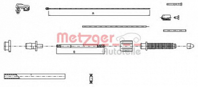 METZGER 100382 -  Тросик газа