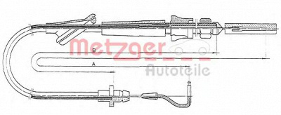 METZGER 100921 - Тросик газа