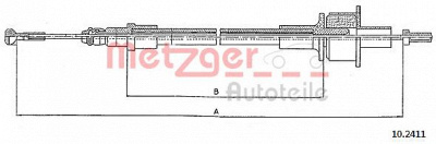 METZGER 102411 -  Трос, управление сцеплением