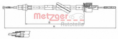 METZGER 102444 -  Трос, управление сцеплением