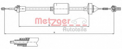METZGER 102842 -  Трос, управление сцеплением