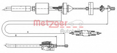 METZGER 102843 -  Трос, управление сцеплением