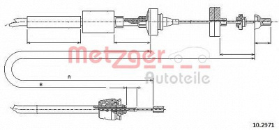 METZGER 102971 -  Трос, управление сцеплением
