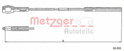 METZGER 10302 -  Трос, управление сцеплением