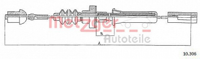 METZGER 10306 -  Трос, управление сцеплением
