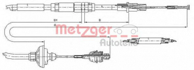 METZGER 103149 -  Трос, управление сцеплением