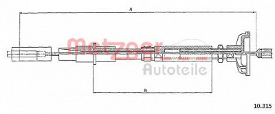 METZGER 10315 -  Трос, управление сцеплением