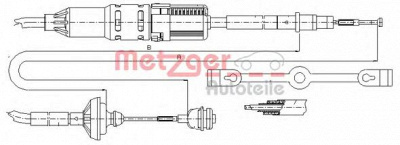 METZGER 103211 -  Трос, управление сцеплением