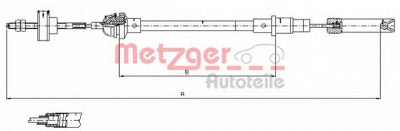 METZGER 10338 -  Трос, управление сцеплением
