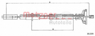 METZGER 10339 -  Трос, управление сцеплением