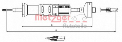 METZGER 103412 -  Трос, управление сцеплением