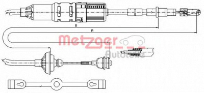 METZGER 10342 -  Трос, управление сцеплением