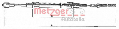 METZGER 104152 -  Трос, стояночная тормозная система