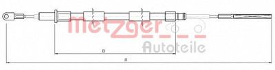 METZGER 104155 -  Трос, стояночная тормозная система