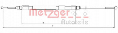METZGER 104157 -  Трос, стояночная тормозная система