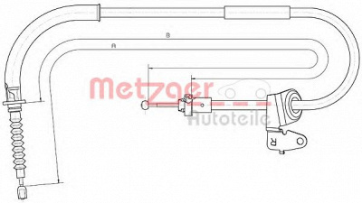 METZGER 104306 -  Трос, стояночная тормозная система