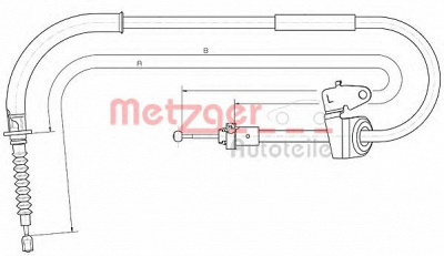 METZGER 104307 -  Трос, стояночная тормозная система