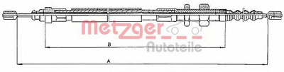 METZGER 104682 -  Трос, стояночная тормозная система
