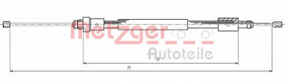 METZGER 104705 -  Трос, стояночная тормозная система