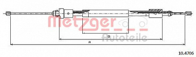 METZGER 104706 -  Трос, стояночная тормозная система