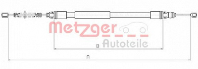 METZGER 104712 -  Трос, стояночная тормозная система