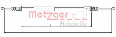 METZGER 104713 -  Трос, стояночная тормозная система