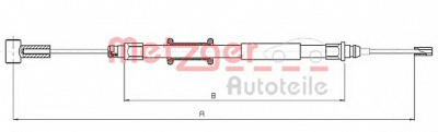 METZGER 104744 -  Трос, стояночная тормозная система