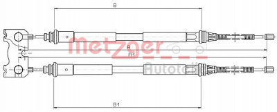 METZGER 105355 -  Трос, стояночная тормозная система