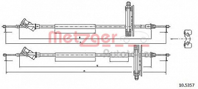 METZGER 105357 -  Трос, стояночная тормозная система