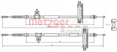 METZGER 105359 -  Трос, стояночная тормозная система