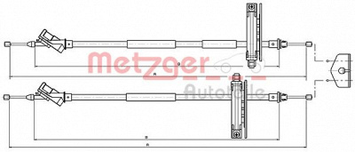 METZGER 105361 -  Трос, стояночная тормозная система