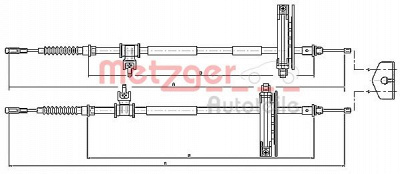 METZGER 105362 -  Трос, стояночная тормозная система