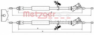 METZGER 105367 -  Трос, стояночная тормозная система