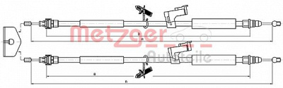 METZGER 105368 -  Трос, стояночная тормозная система