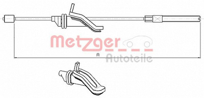 METZGER 105369 -  Трос, стояночная тормозная система