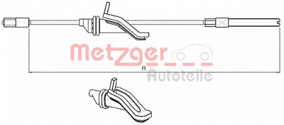 METZGER 105451 -  Трос, стояночная тормозная система