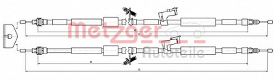 METZGER 105452 -  Трос, стояночная тормозная система