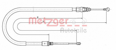 METZGER 106224 -  Трос, стояночная тормозная система