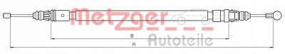 METZGER 106233 -  Трос, стояночная тормозная система