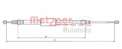 METZGER 106687 -  Трос, стояночная тормозная система