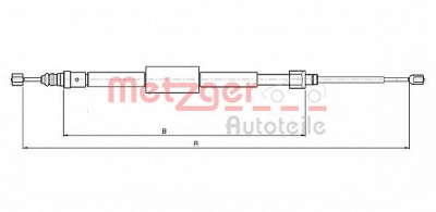 METZGER 106689 -  Трос, стояночная тормозная система