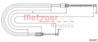 METZGER 106697 -  Трос, стояночная тормозная система