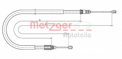 METZGER 106698 -  Трос, стояночная тормозная система