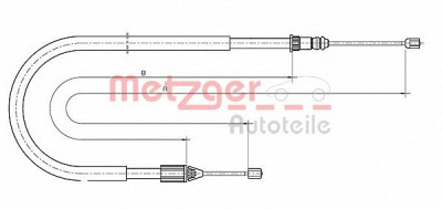 METZGER 106699 -  Трос, стояночная тормозная система