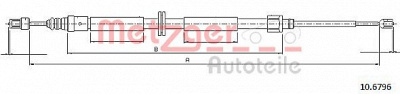 METZGER 106796 -  Трос, стояночная тормозная система
